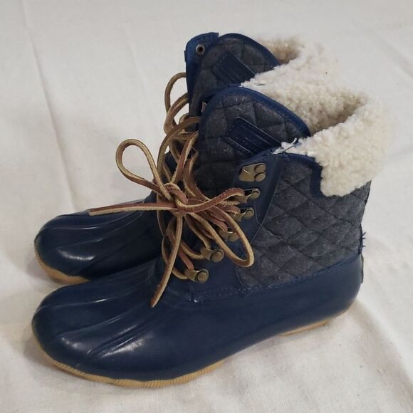 Sperry Top-sider for J. Crew Boot Womens 7 Wool Shearling Duck Boot Warm Cozy - Picture 6 of 10